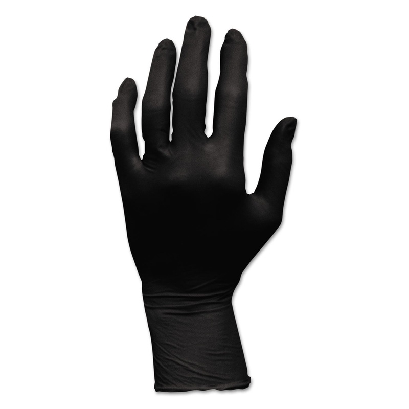 PROWORKS GRIZZLYNITE NITRILE GLOVES, POWDER-FREE, LARGE, BLACK, 100/BOX, 10 BOXES/CARTON