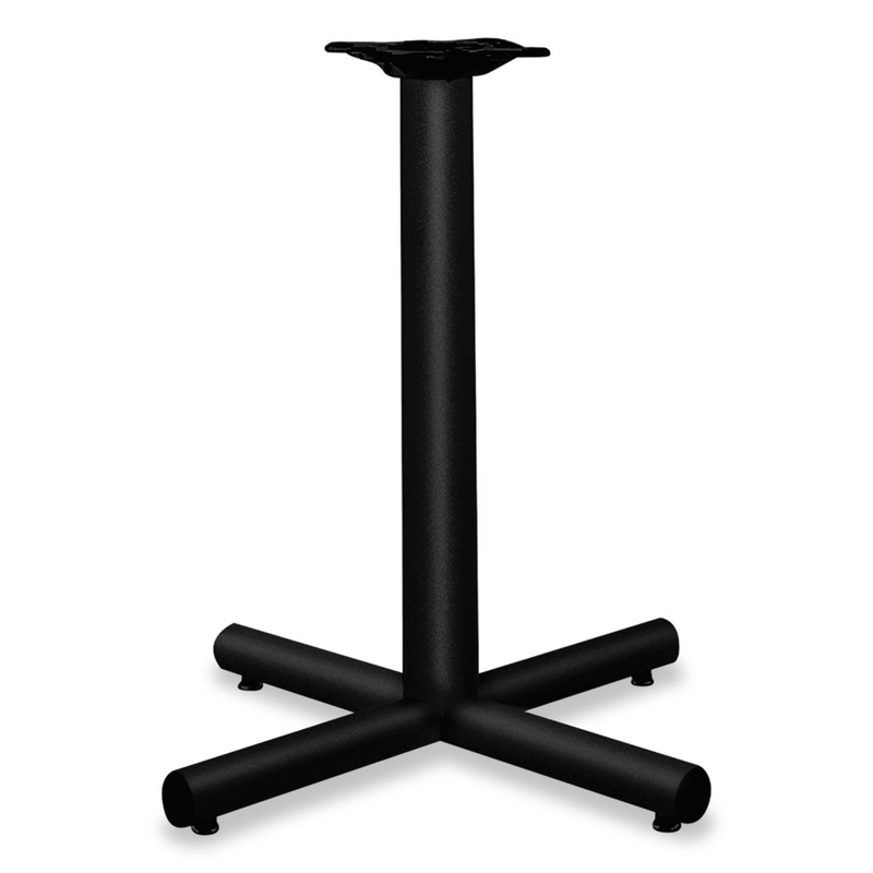 Single Column Steel Base, 26w X 26d X 27-7/8h, Black
