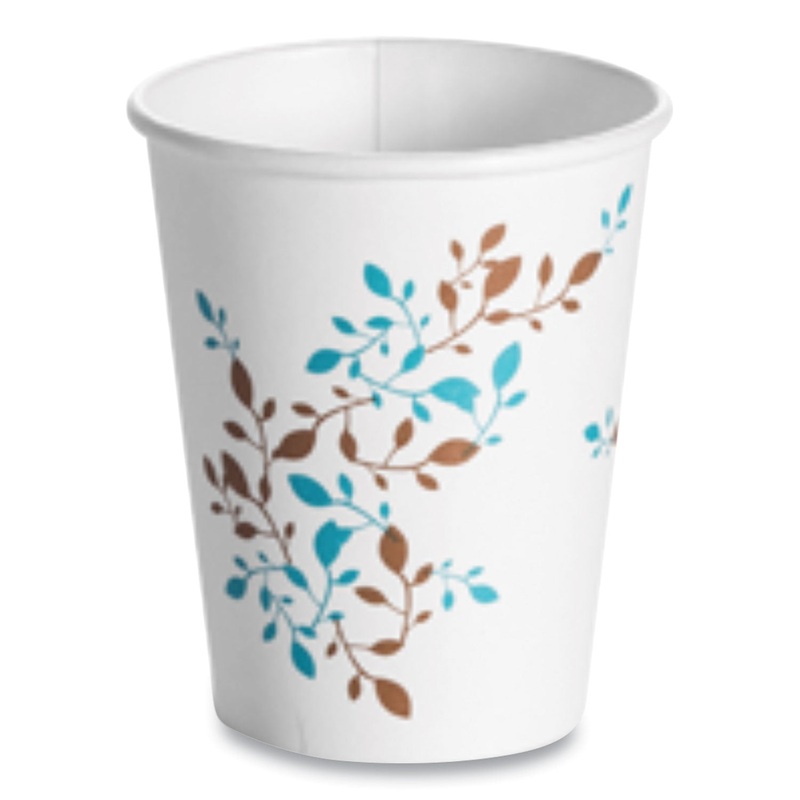 SINGLE WALL HOT CUPS, 8 OZ, VINE, 1,000/CARTON