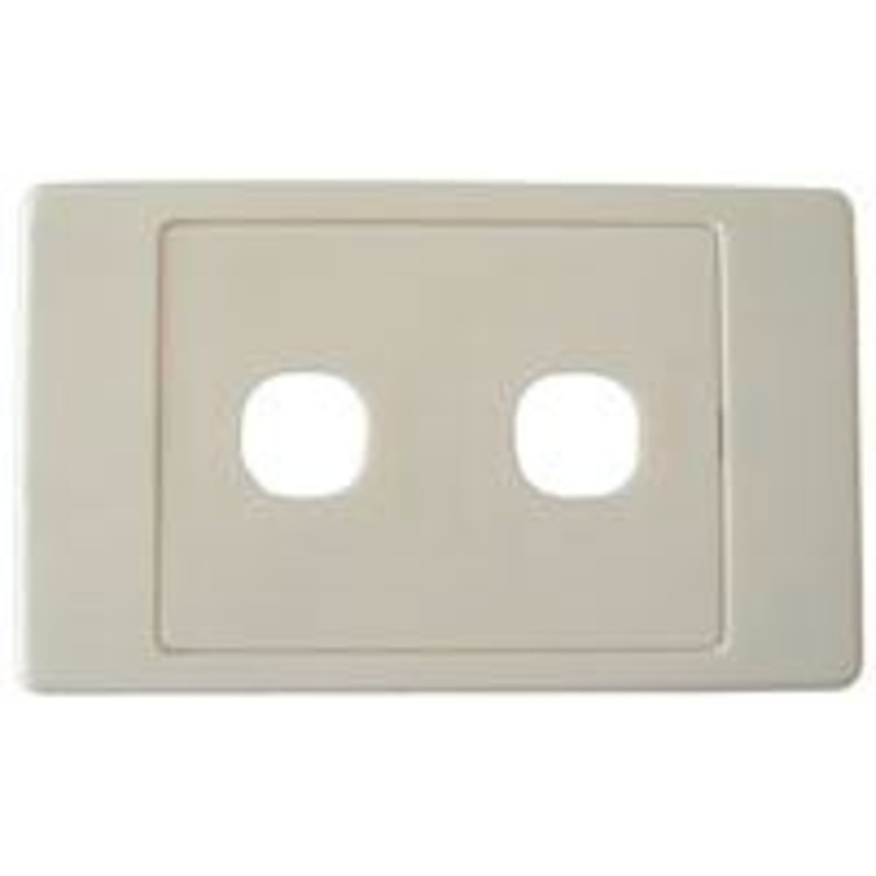 AMDEX Switch Plate ONLY. 2 Gang Wall Face Plate (Accepts Clipsal Style Mechs)