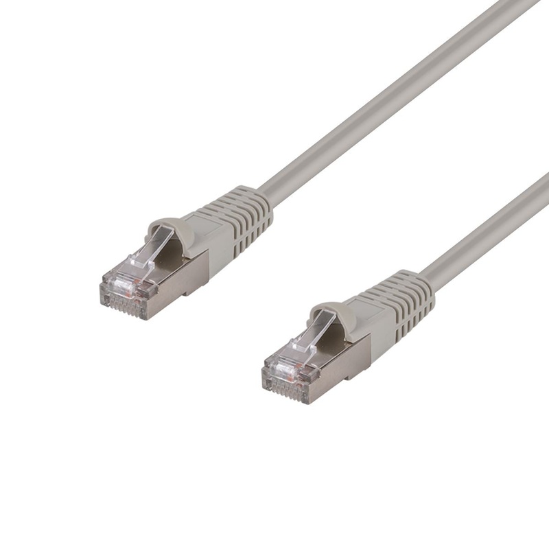 DYNAMIX 0.75m Cat6A S/FTP Beige Slimline Shielded 10G Patch Lead. 26AWG (Cat6 Augmented) 500MHz with Gold Plate Connectors.