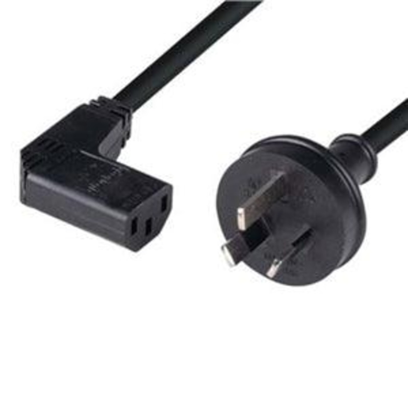 Power Cord – Right Angle 10A/250V IEC (F) to 3 Pin Power (M) 1.8m
