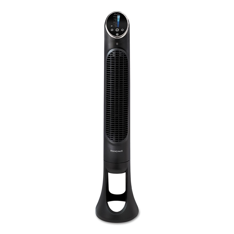 Quietset 8-Speed Whole-Room Tower Fan, 10w X 40h, Black