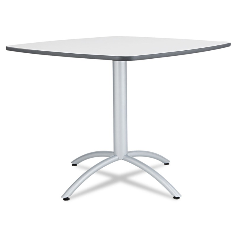 Cafe Table, Breakroom Table, 36w X 36d X 30h, Gray Melamine Top, Steel Legs
