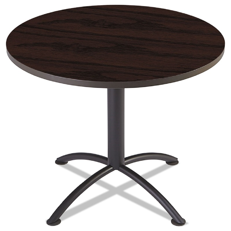 Iland Table, Contour, Round Seated Style, 36″ Dia. X 29″, Mahogany/black
