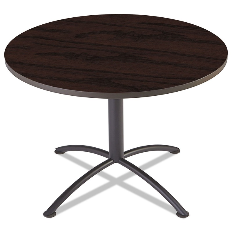 Iland Table, Contour, Round Seated Style, 42″ Dia. X 29″, Mahogany/black