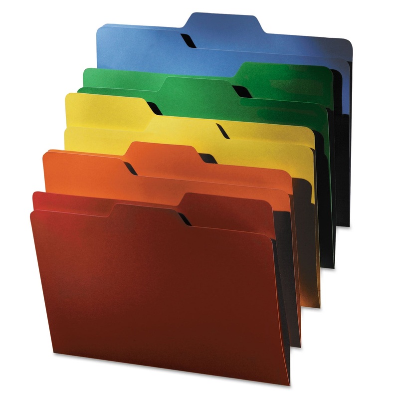 ALL TAB FILE FOLDERS, 1/3-CUT TABS, LETTER SIZE, ASSORTED, 80/PACK