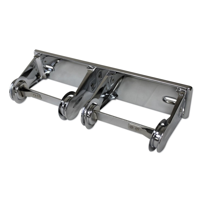 DOUBLE ROLL TOILET TISSUE DISPENSER, 12.3 X 4.25 X 2.7, CHROME, 1 DOZEN