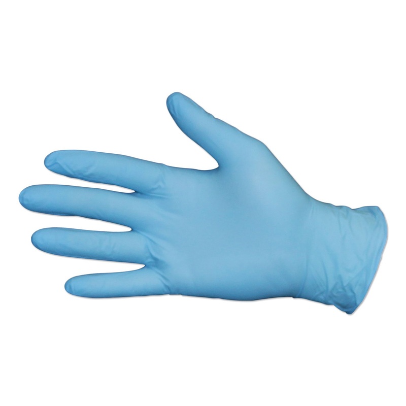 DIVERSAMED DISPOSABLE POWDER-FREE EXAM NITRILE GLOVES, BLUE, LARGE, 100/BOX