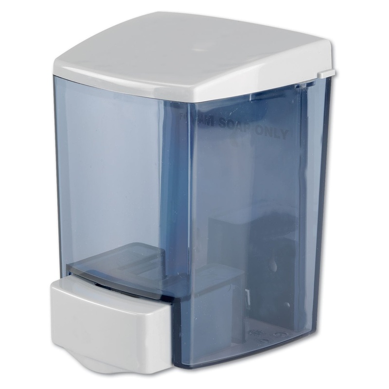 ENCORE BULK FOAM SOAP DISPENSER, 30 OZ, 4.5″ X 4″ X 6.25″, GRAY/CLEAR
