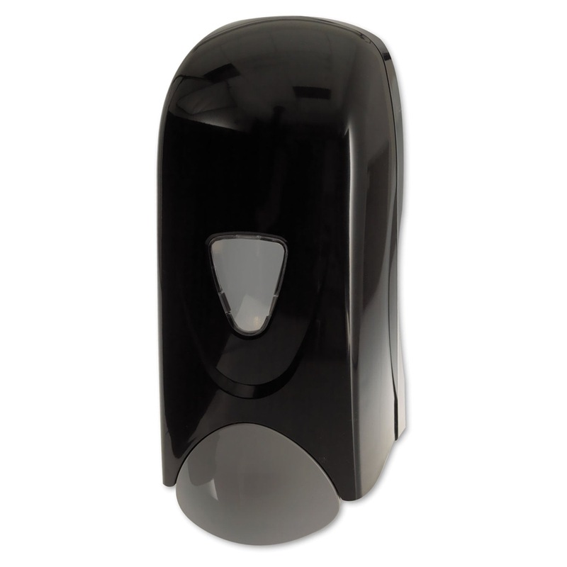 FOAM-EEZE BULK FOAM SOAP DISPENSER WITH REFILLABLE BOTTLE, 1000 ML, 4.88″ X 4.75″ X 11″, BLACK/GRAY