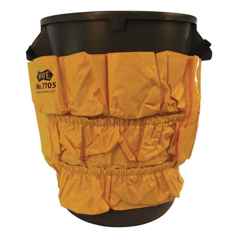 GATOR CADDY VINYL YELLOW BAG, 9 POCKETS, 20W X 20.5H, YELLOW