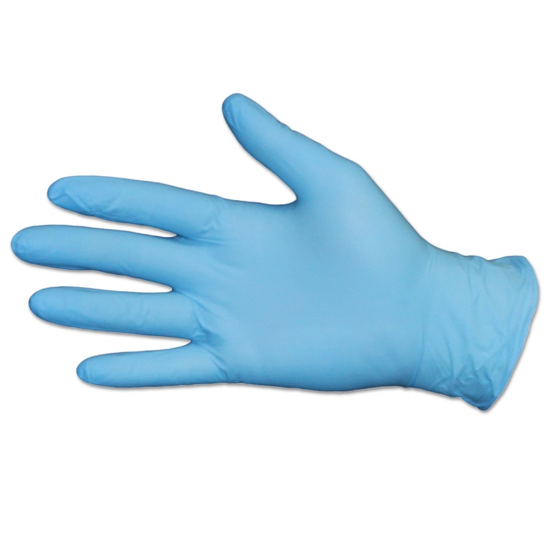 PRO-GUARD DISPOSABLE POWDER-FREE GENERAL-PURPOSE NITRILE GLOVES, BLUE, MEDIUM, 100/BOX, 10 BOXES/CARTON
