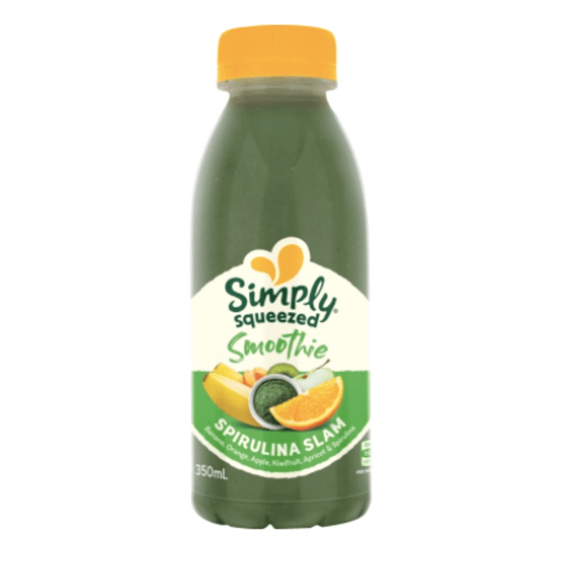 Simply Squeezed Spirulina Slam Fruit Juice Smoothie 350ml