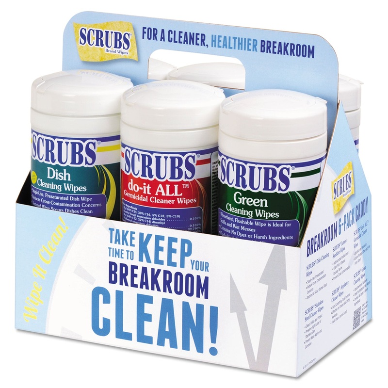Breakroom Six-Pack Of Wipes, 6/carton, 260 Wipes Per Carton
