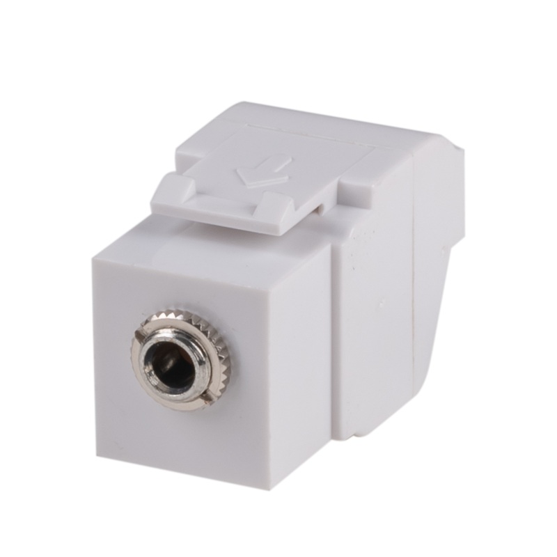 DYNAMIX Keystone Stereo Socket for HWS range. White Colour.