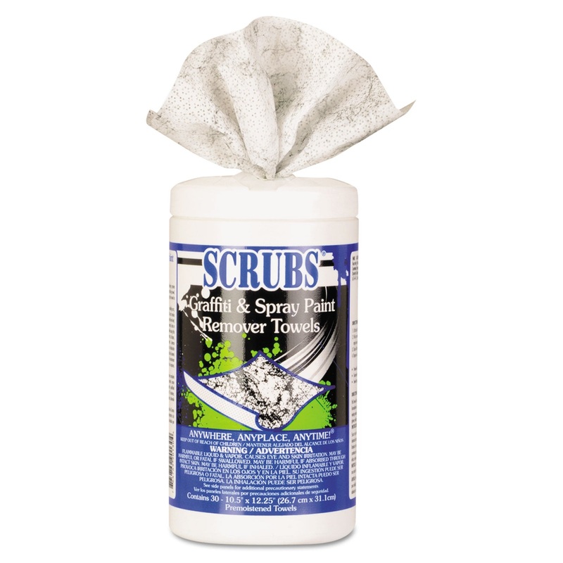 Graffiti & Paint Remover Towels, 10 X 12, 30/can, 6 Cans/case