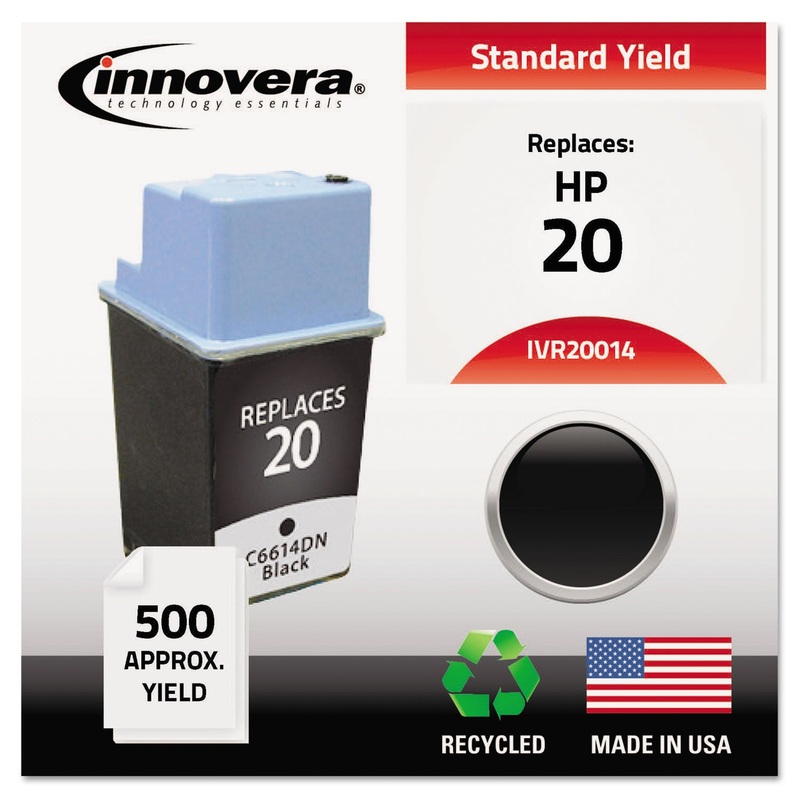 REMANUFACTURED C6614DN (20) INK, 500 PAGE-YIELD, BLACK
