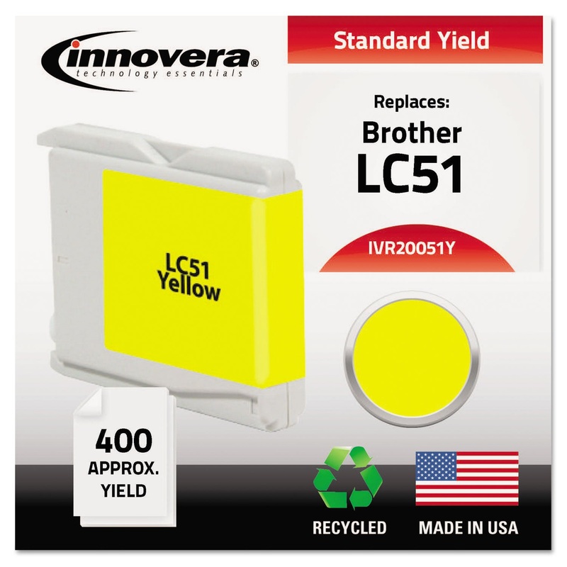 REMANUFACTURED LC51Y INK, 400 PAGE-YIELD, YELLOW