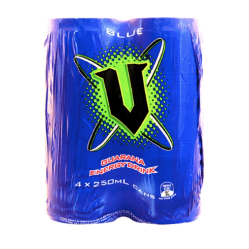 V Blue Can 4pk