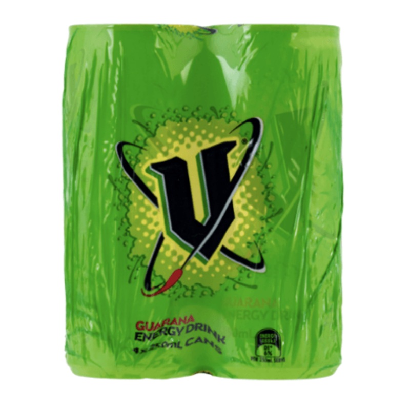 V Energy Drink Green Cans 4pk