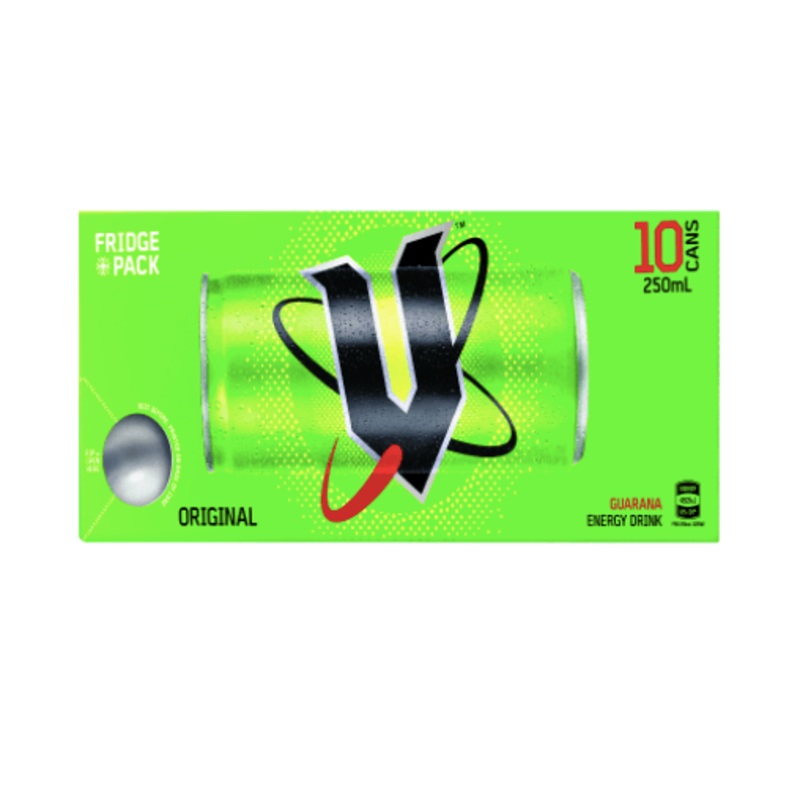 V Green Guarana Energy Drink 10pk