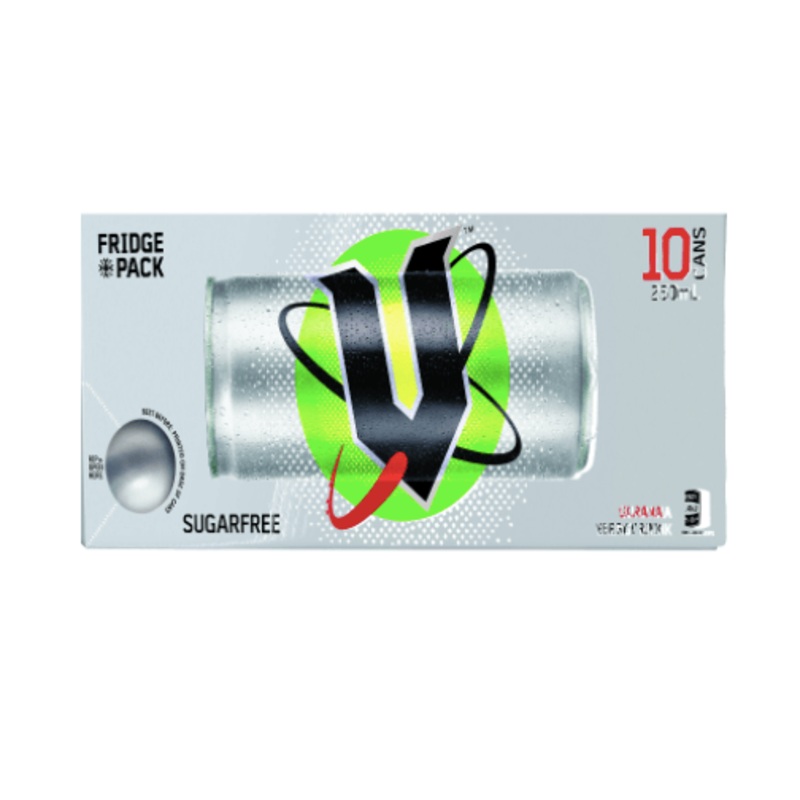 V Sugarfree Guarana Energy Drink 10pk