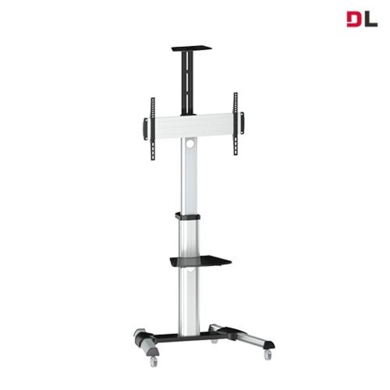 BRATECK 37”-70” Telescopic Manual Height Adjust TV Cart. Max 50Kgs VESA support up to 600×400 Min VESA 200×200. Hidden cable management. Tilt,