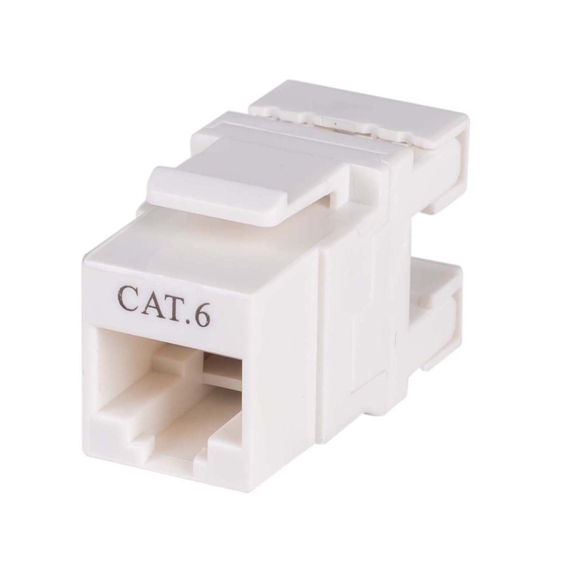 DYNAMIX Cat6 Keystone RJ45 Jack for 110 Face Plate. T568A/T568B Wiring. 180 Jack.