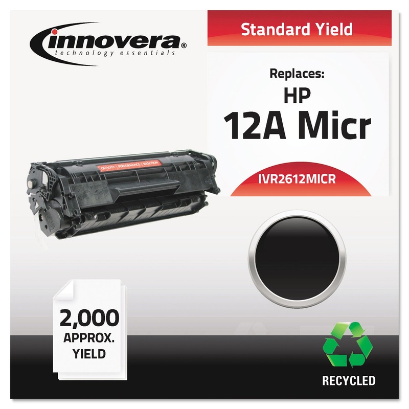 REMANUFACTURED Q2612A(M) (12AM) MICR TONER, 2000 PAGE-YIELD, BLACK