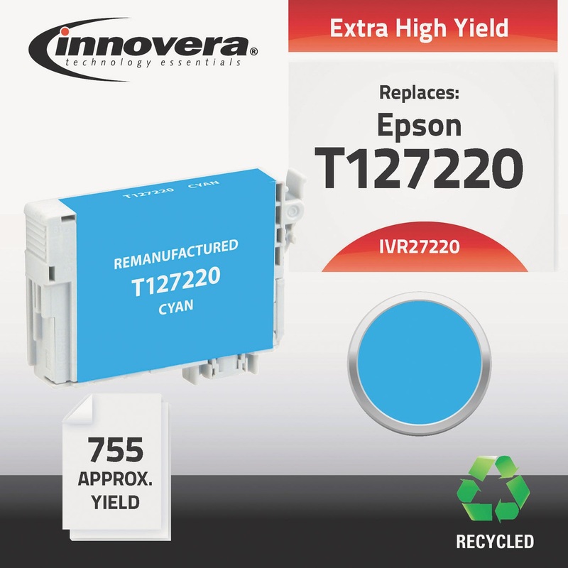 REMANUFACTURED T127220 (127) INK, 755 PAGE-YIELD, CYAN