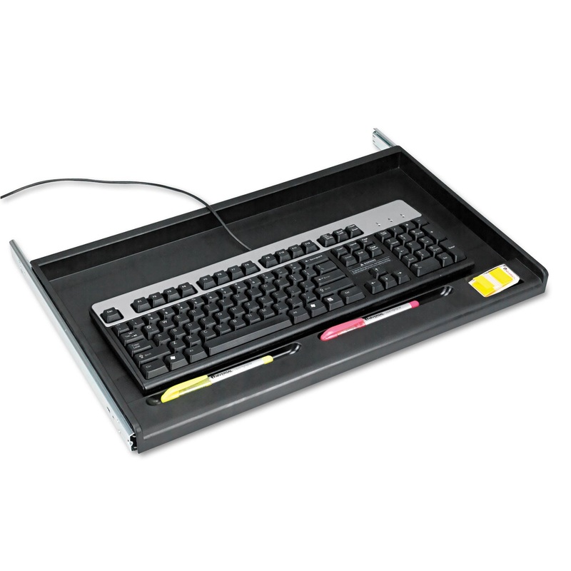 STANDARD UNDERDESK KEYBOARD DRAWER, 21.38″W X 12.88″D, BLACK