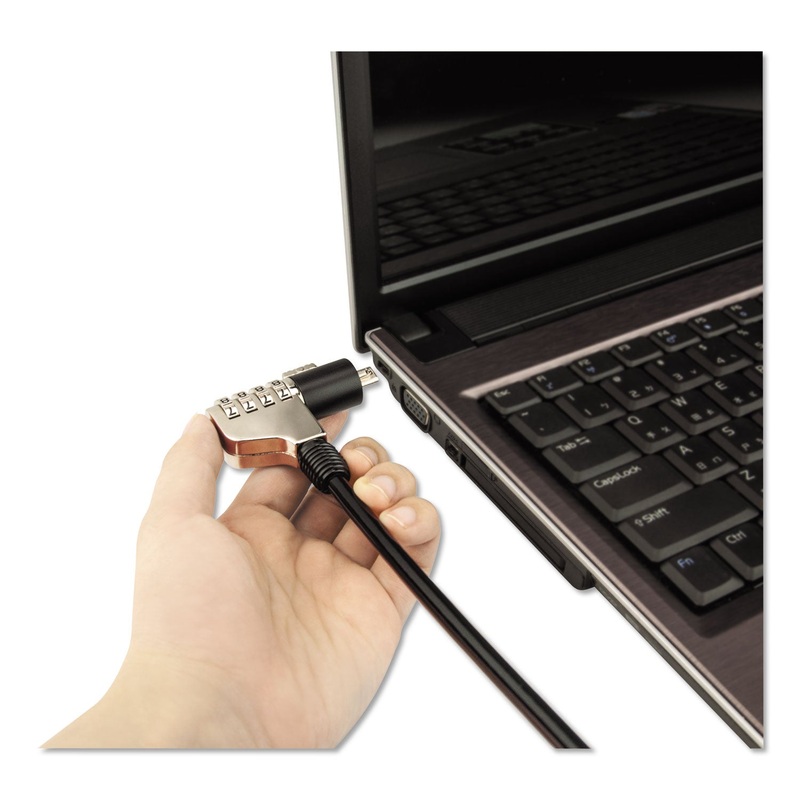 COMBINATION LAPTOP LOCK, 6 FT STEEL CABLE