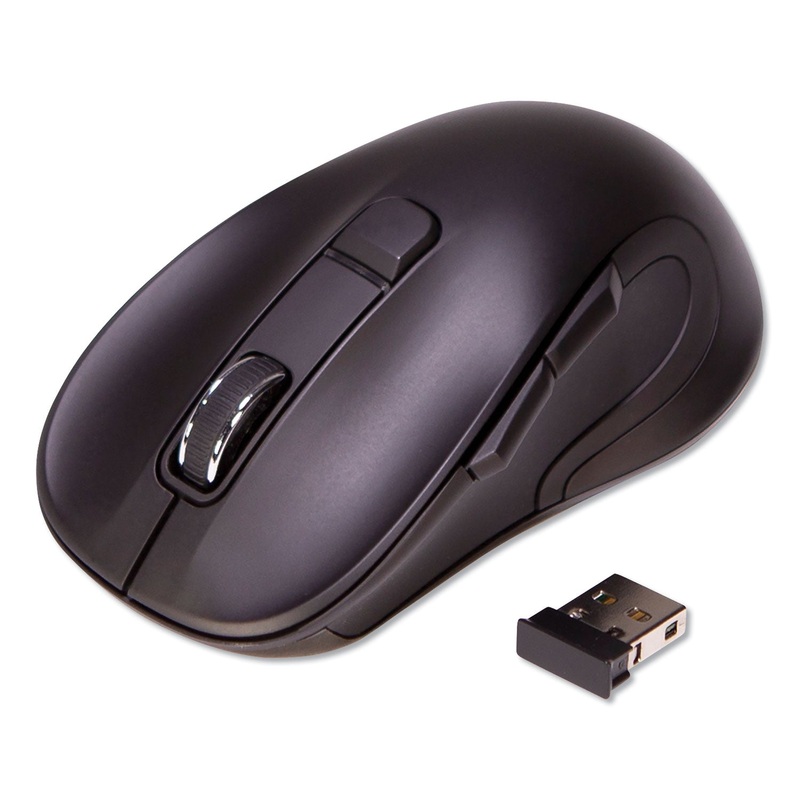HYPER-FAST SCROLLING MOUSE, 2.4 GHZ FREQUENCY/26 FT WIRELESS RANGE, RIGHT HAND USE, BLACK