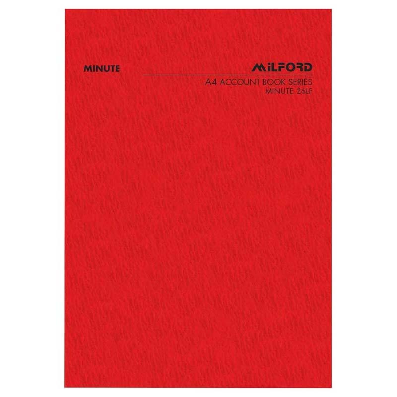 Milford A4 Minute 26 Leaf Limp Account Book
