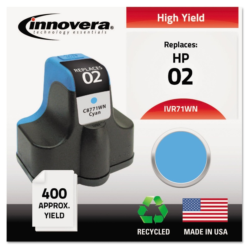 REMANUFACTURED C8771WN (02) INK, 400 PAGE-YIELD, CYAN