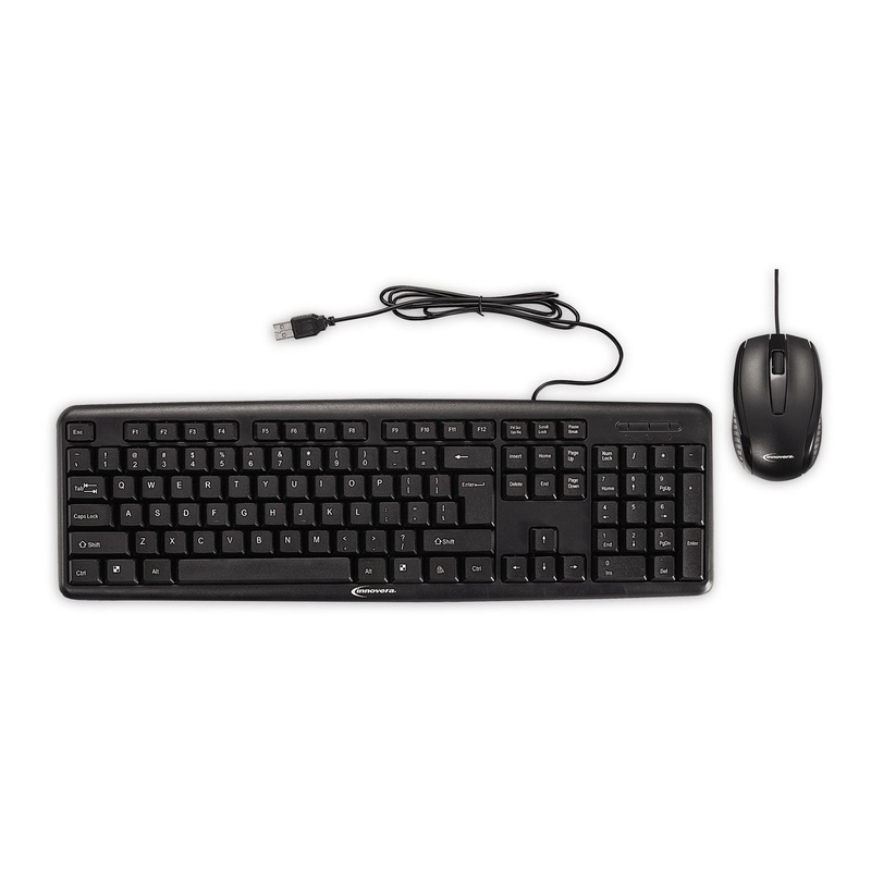 SLIMLINE KEYBOARD AND MOUSE, USB 2.0, BLACK