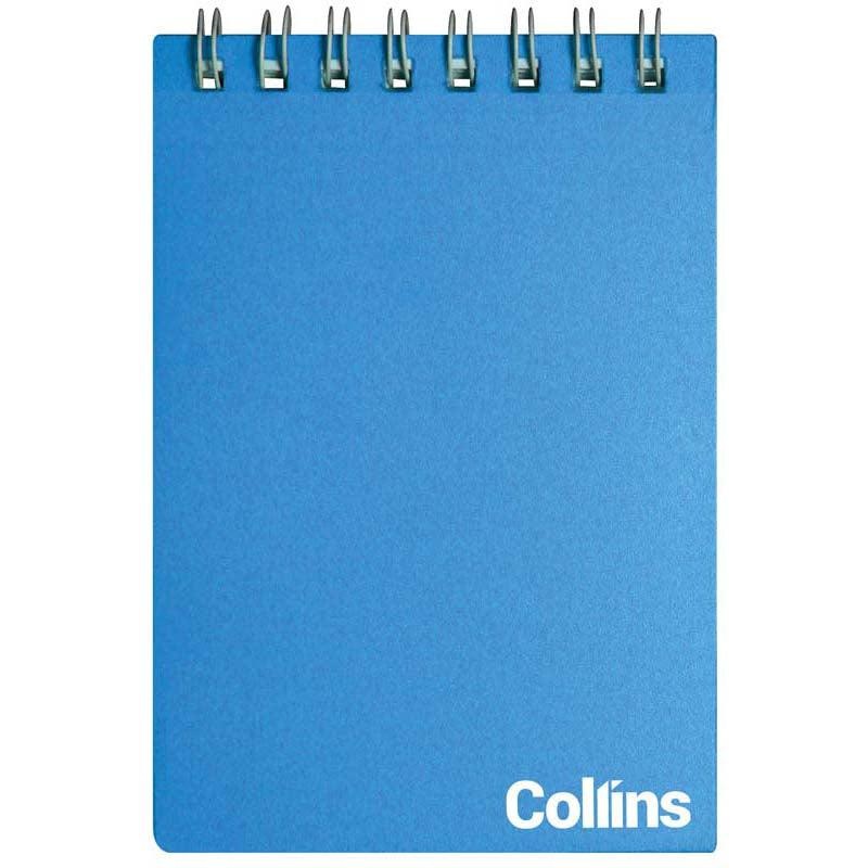 Collins Notebook Wiro Polyprop Ice Blue Top Opening 77×112 5mm Ruled 48 Leaf