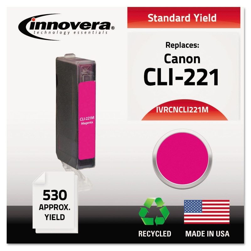 REMANUFACTURED 2948B001 (CLI-221M) INK, 530 PAGE-YIELD, MAGENTA