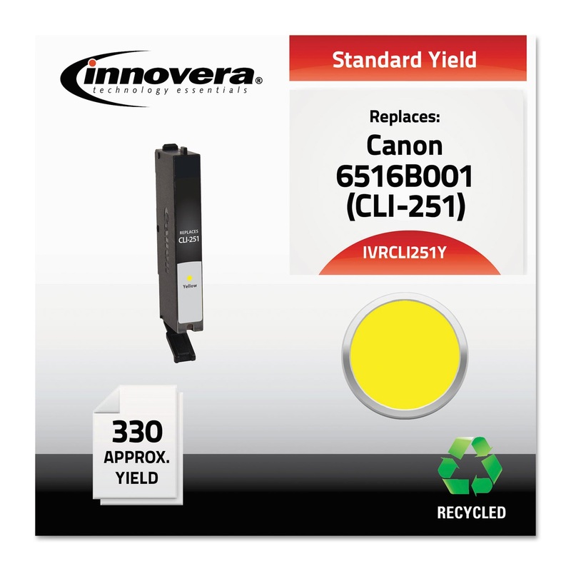 REMANUFACTURED 6516B001 (CLI-251) INK, 330 PAGE-YIELD, YELLOW