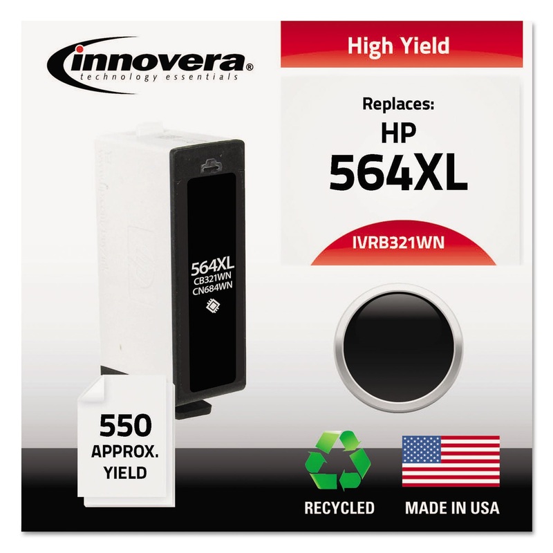 REMANUFACTURED CB321WN (564XL) HIGH-YIELD INK, 550 PAGE-YIELD, BLACK