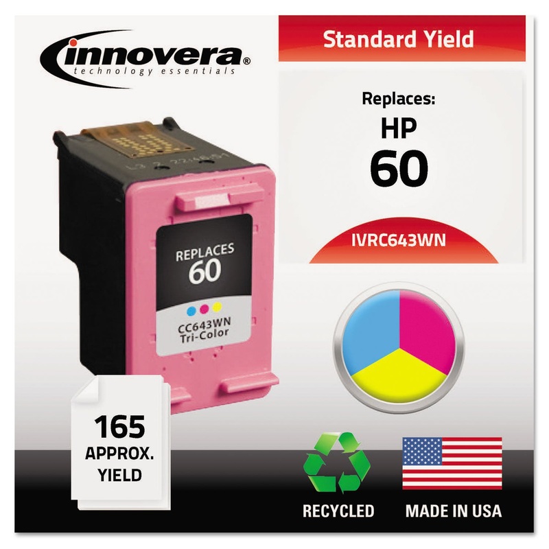 REMANUFACTURED CC643WN (60) INK, 165 PAGE-YIELD, TRI-COLOR