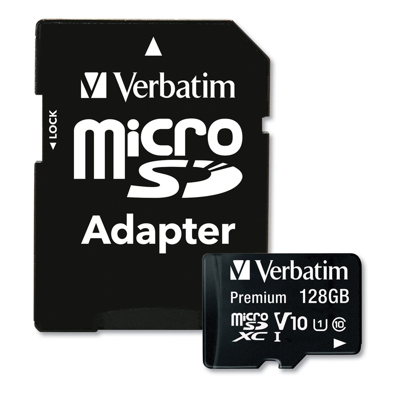 128GB PREMIUM MICROSDXC MEMORY CARD WITH ADAPTER, UP TO 90MB/S READ SPEED