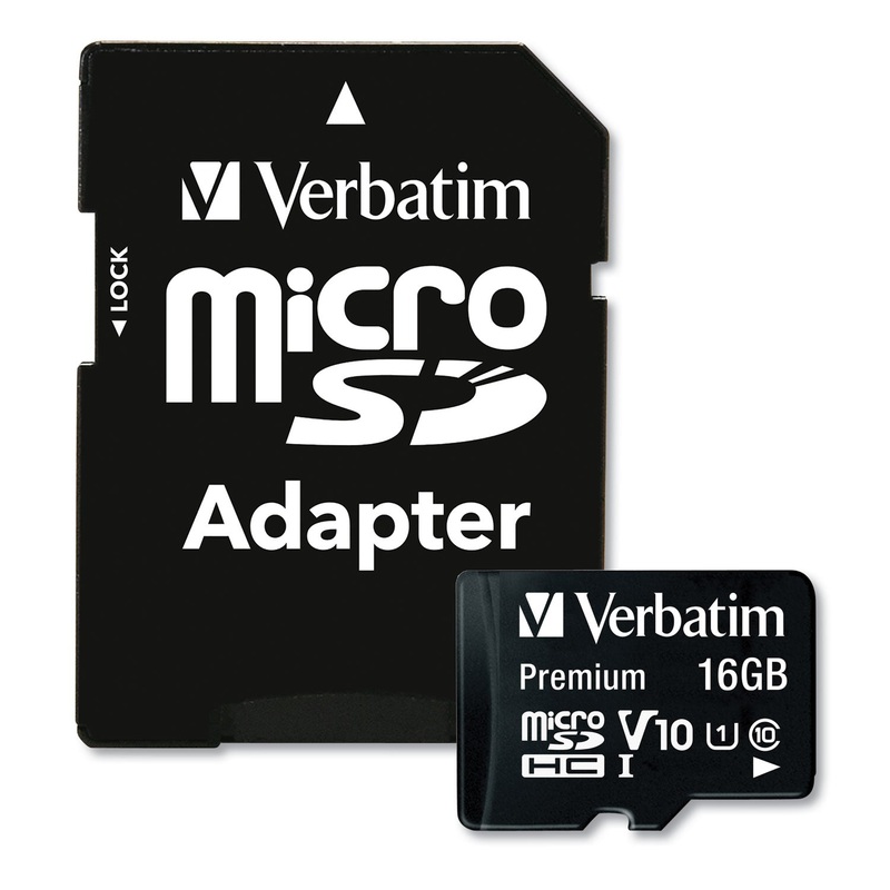 16GB PREMIUM MICROSDHC MEMORY CARD WITH ADAPTER, UP TO 80MB/S READ SPEED