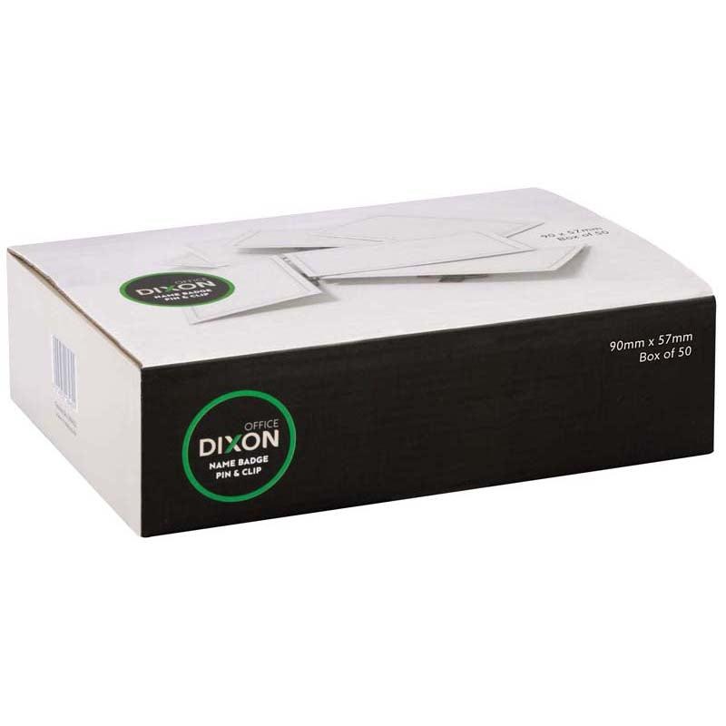 Dixon Name Tag Holder Pin And Clip Box 50