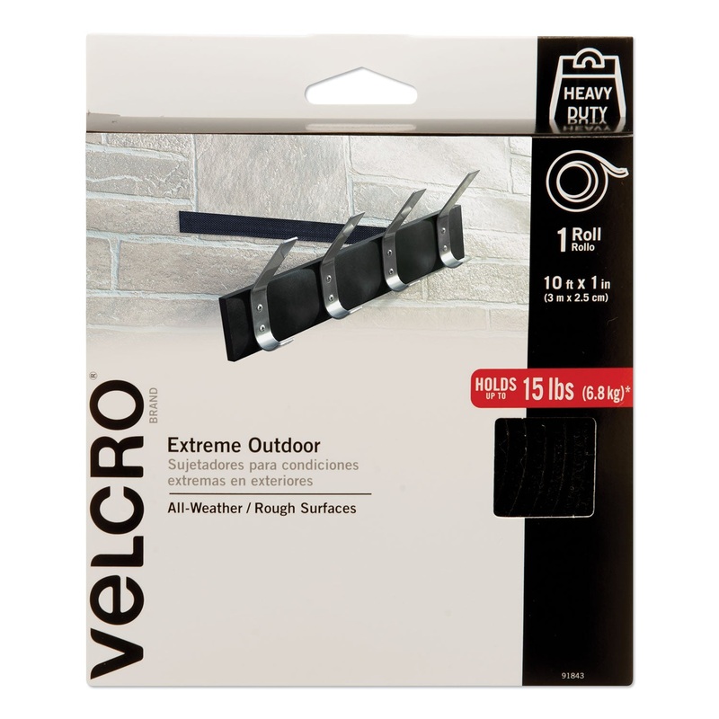 HEAVY-DUTY FASTENERS, EXTREME OUTDOOR PERFORMANCE, 1″ X 10 FT, BLACK