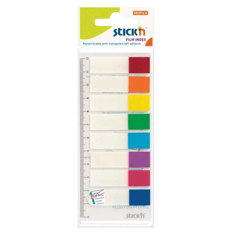 Stick’n Film Index Flags Neon Tips 45x12mm 120 Flags 8 Col