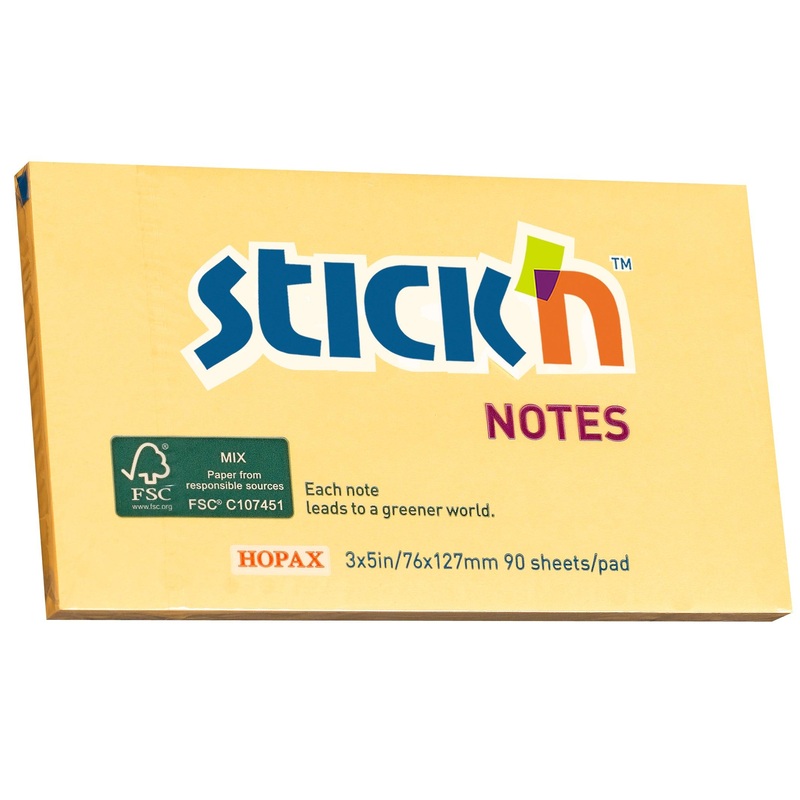 Stick’n FSC Note 76x127mm 90 Sheets Orange