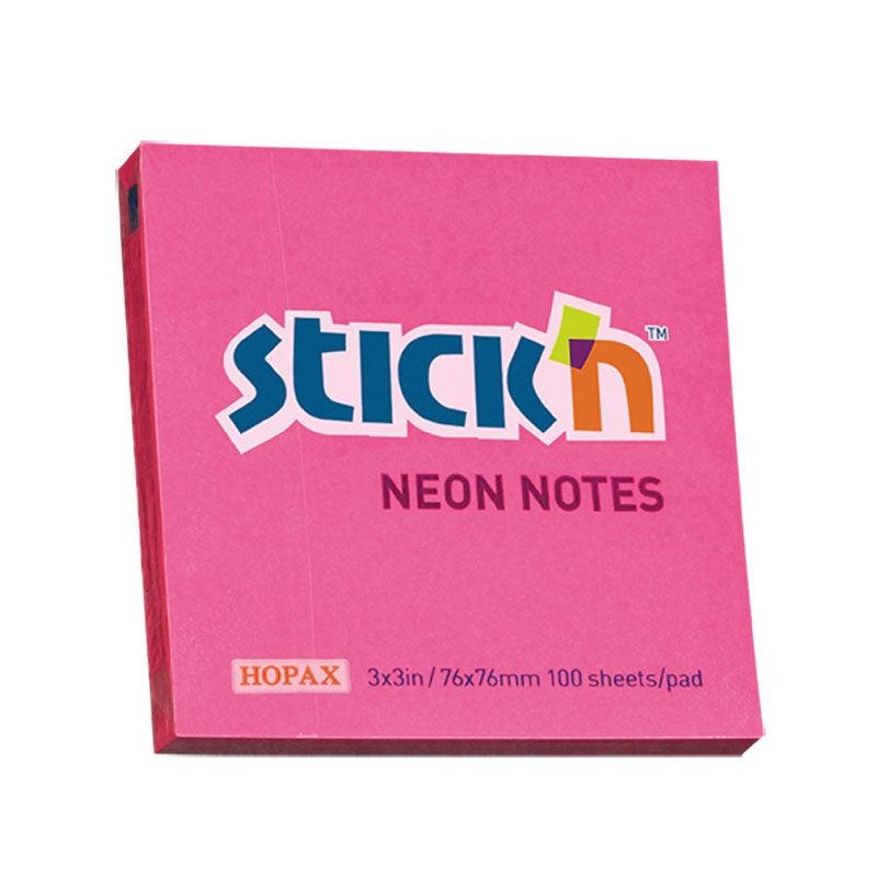 Stick’n Note 76x76mm 100 Sheet Neon Magenta