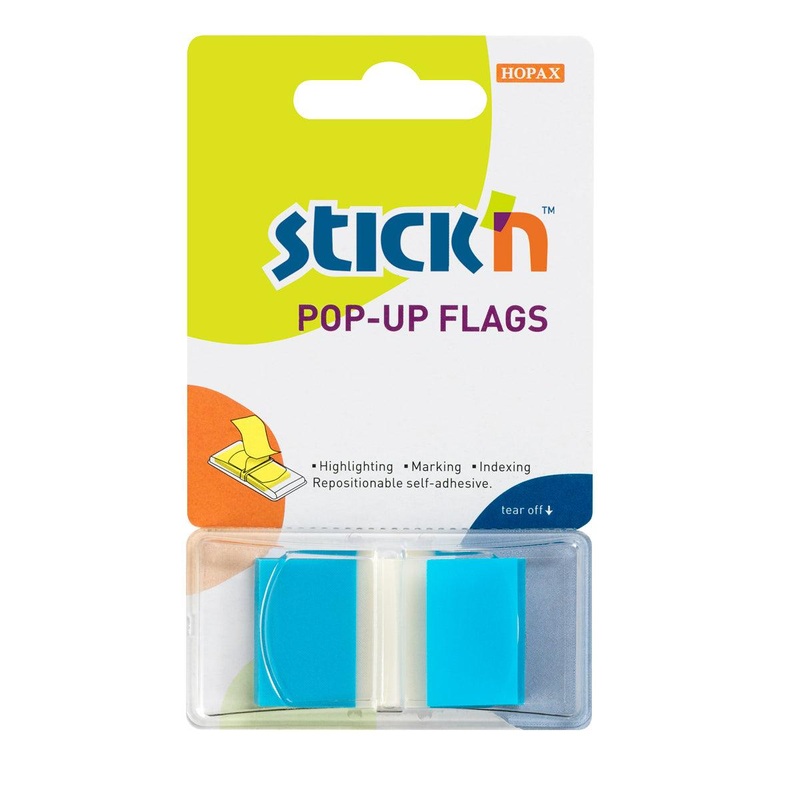 Stick’n Pop Up Flags 45x25mm 50 Sheets Blue